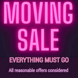 Pink Moving Sale Sign